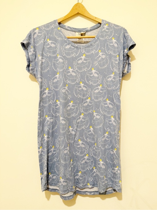 Disney Other - Cinderella Disney Light Blue Short Sleeve Novelty Tee Dress with Print